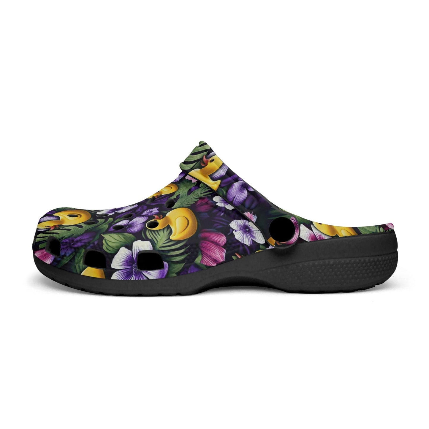 Ducky Royal Purple Hawaiian Clogs