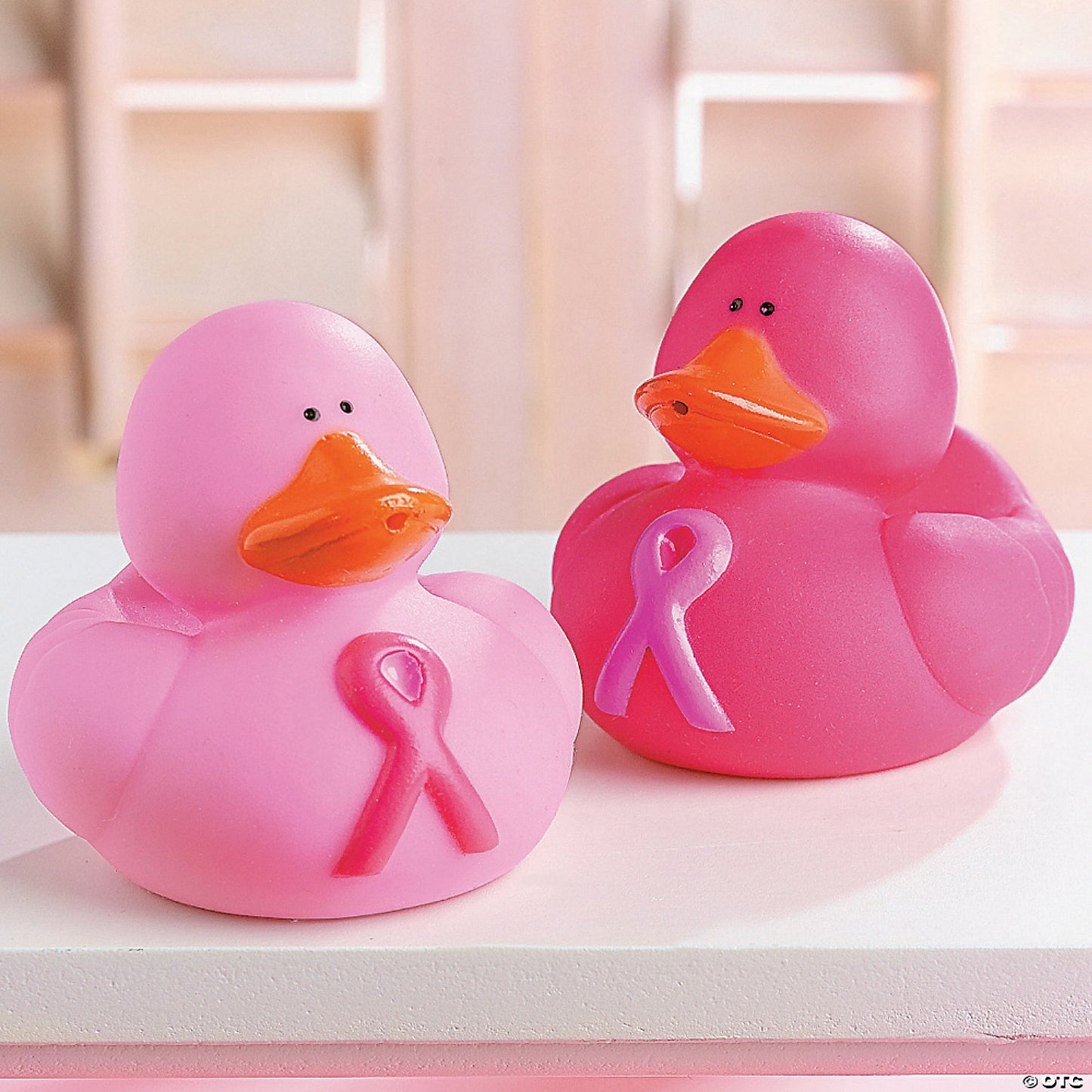Breast Cancer Awareness Pink Ribbon Rubber Ducks - Set of 120
