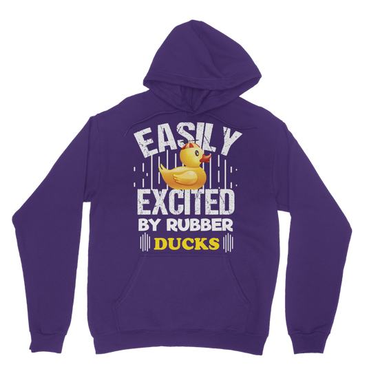 Easily Excited by Rubber Ducks Classic Adult Hoodie