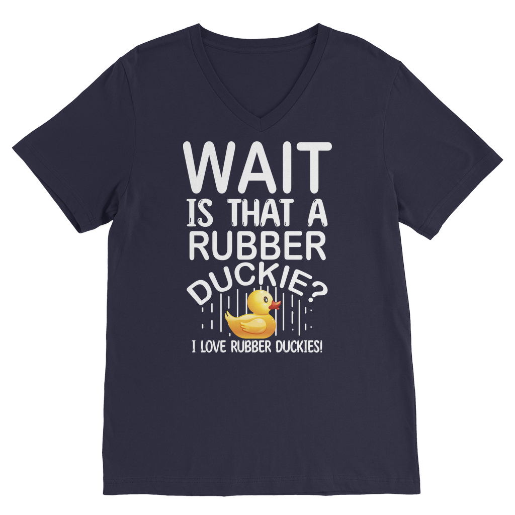 Wait! Is That a Rubber Duckie? Classic V-Neck T-Shirt