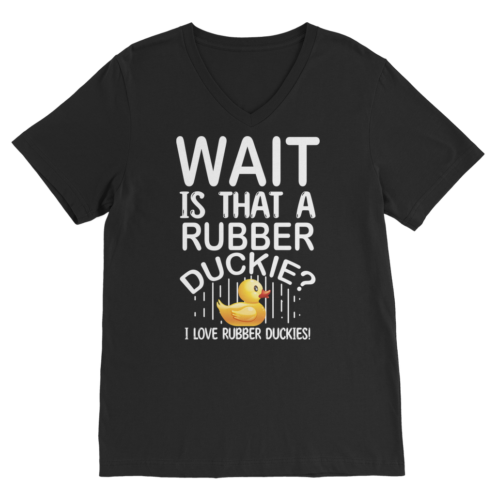 Wait! Is That a Rubber Duckie? Classic V-Neck T-Shirt