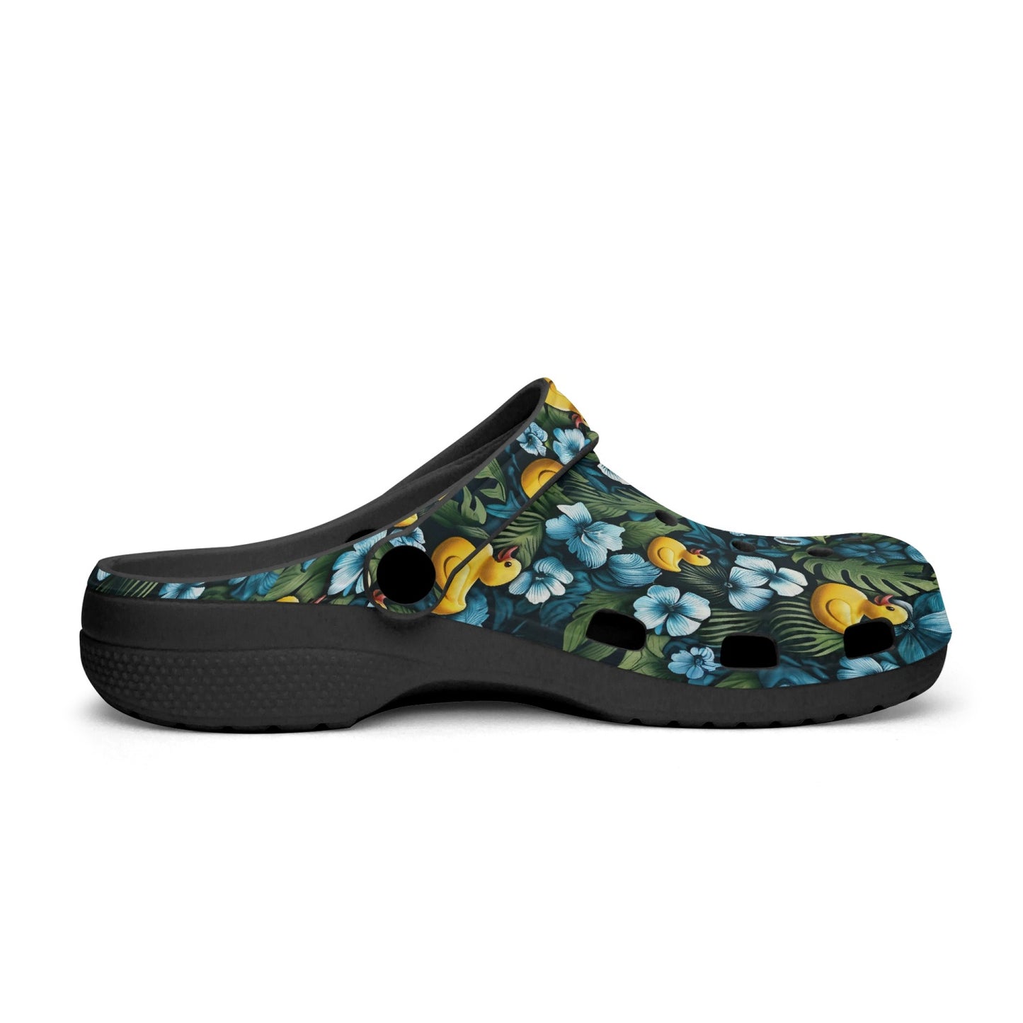 Ducky Royal Blue Hawaiian Clogs