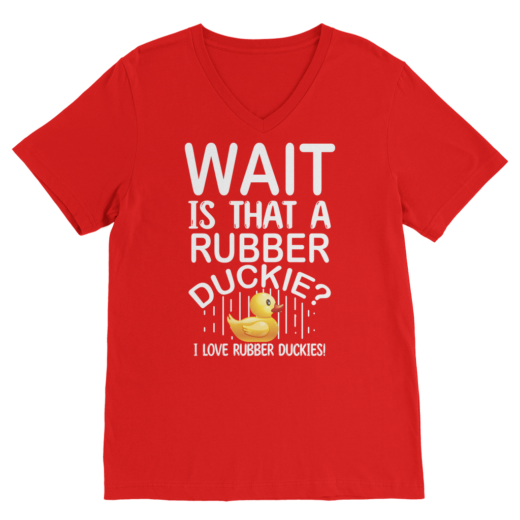 Wait! Is That a Rubber Duckie? Classic V-Neck T-Shirt