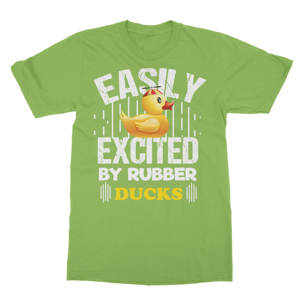Easily Excited by Rubber Ducks Classic Adult T-Shirt