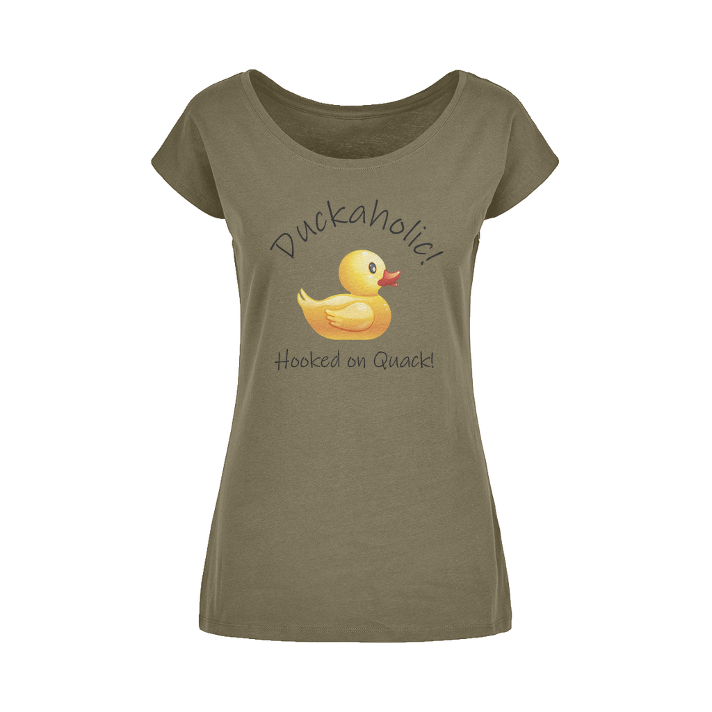 Duckaholic Wide Neck Womens T-Shirt XS-5XL