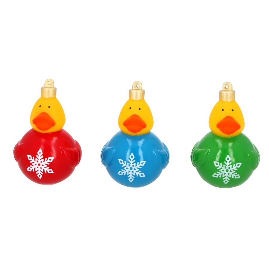 Patterned Christmas Ornament Rubber Ducks - 12-Pack - photo 2