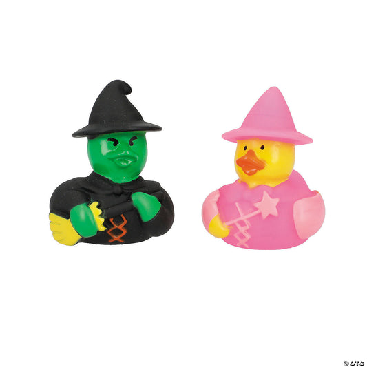 Halloween Witch Rubber Ducks with Broom & Wand - By the dozen