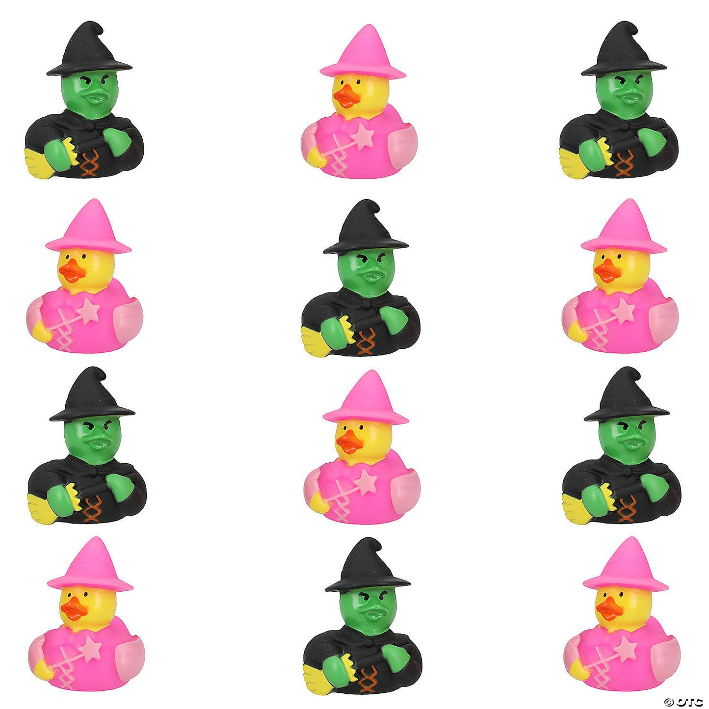 Halloween Witch Rubber Ducks with Broom & Wand - By the dozen