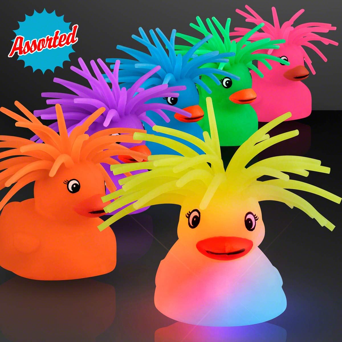 Crazy Hair Flashing Puffer Ducks