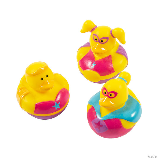 Superhero Girl Rubber Ducks - by the dozen