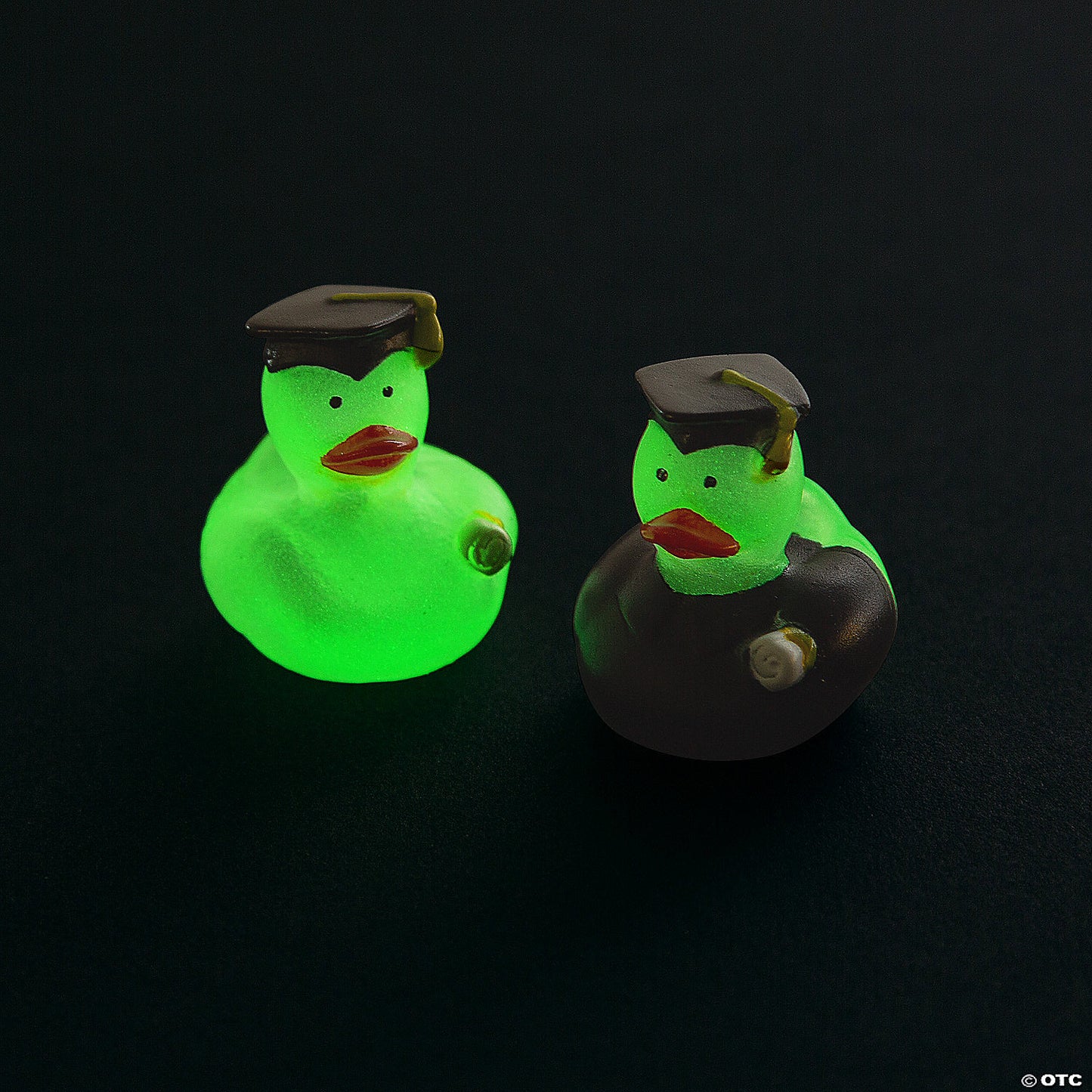 Mini Glow-in-the-Dark Graduation Rubber Ducks - 24