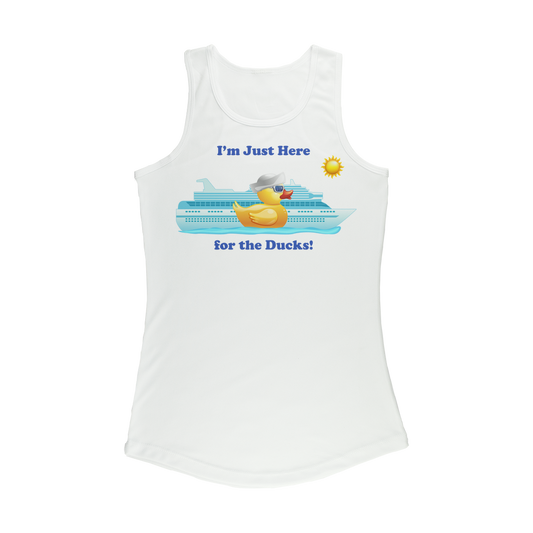 Im just here for the ducks sailor Women Performance Tank Top