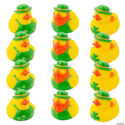 St. Patricks Day Rubber Ducks - by the dozen