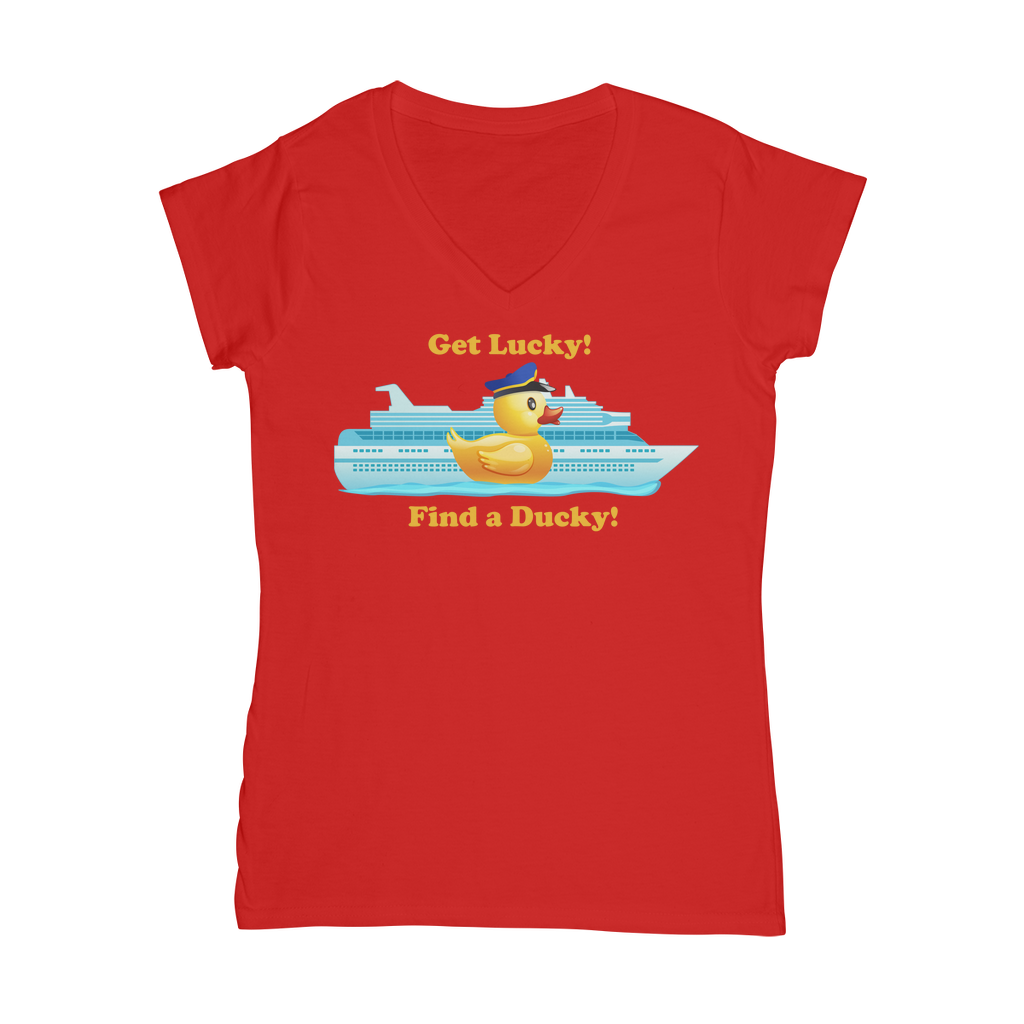 Get Lucky! Classic Women's V-Neck T-Shirt