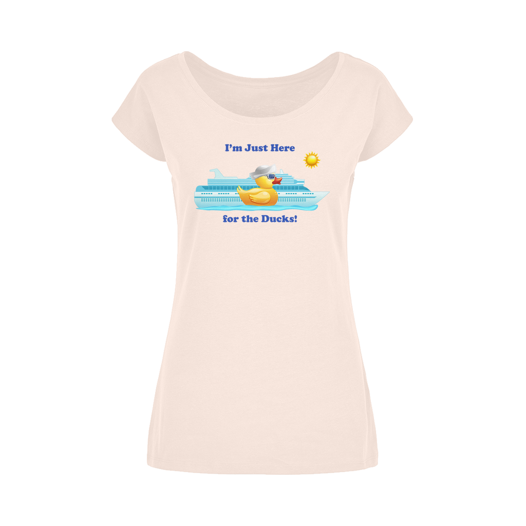 Im just here for the ducks Wide Neck Womens T-Shirt XS-5XL