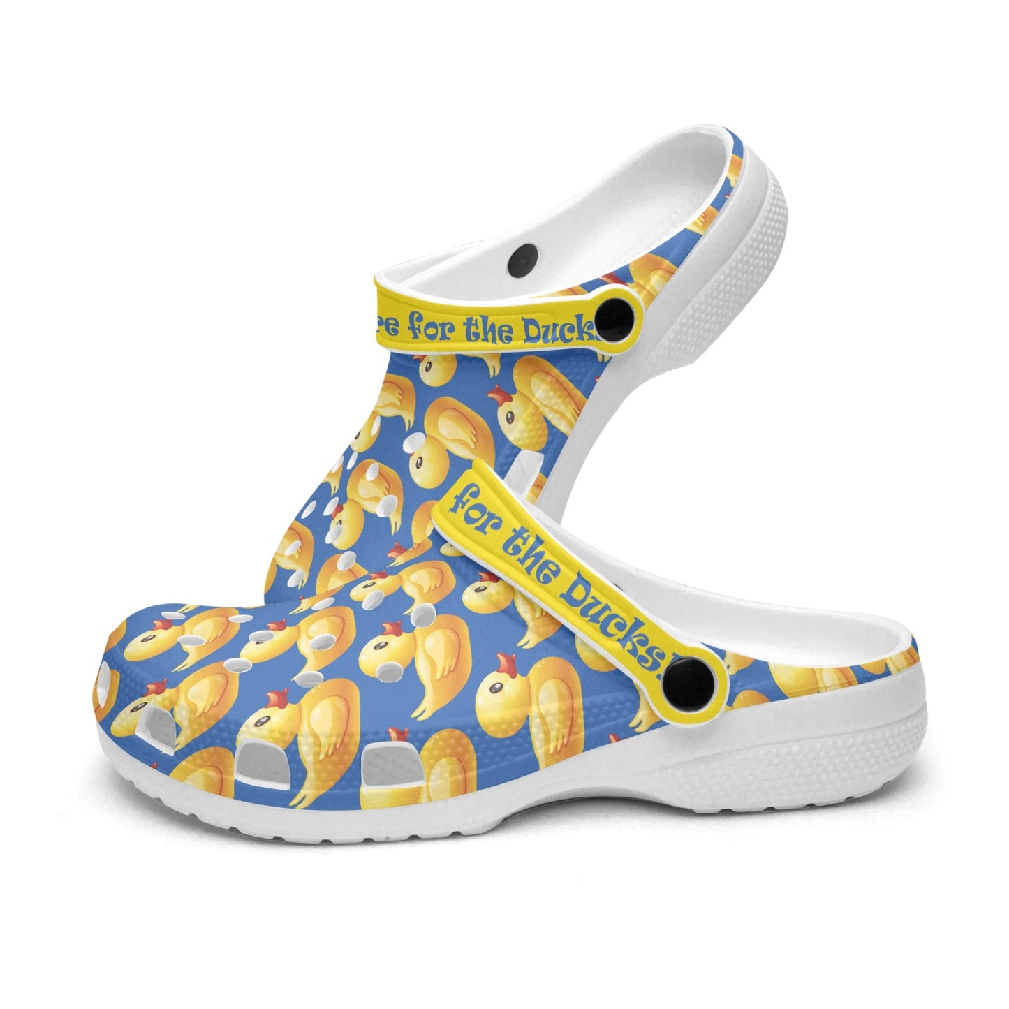 I'm just here for the ducks Clogs - Blue