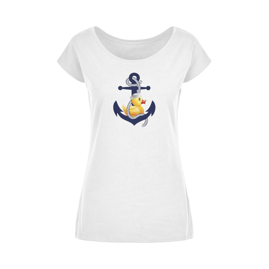 Ahoy Ducky Wide Neck Womens T-Shirt XS-5XL