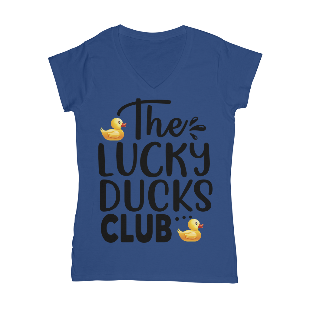 Lucky Ducks Club Classic Women's V-Neck T-Shirt