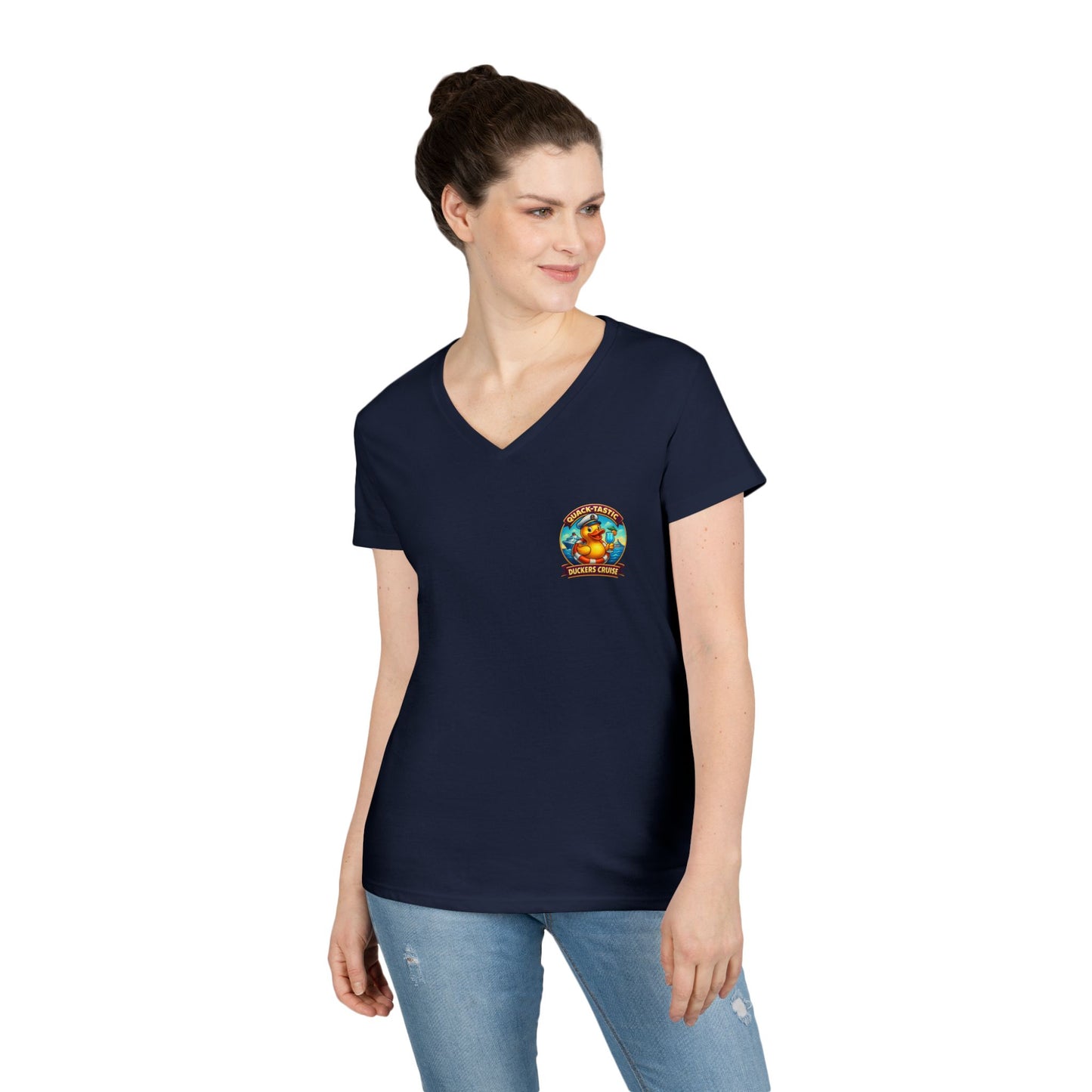 Quacktastic Duckers Cruise Women's V-Neck Tee