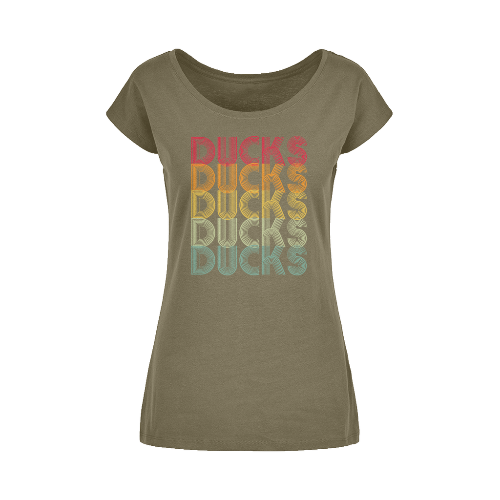 Ducks Ducks Ducks Wide Neck Womens T-Shirt XS-5XL