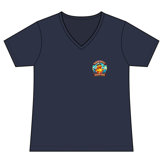 Quacktastic Duckers Cruise Women's V-Neck Tee