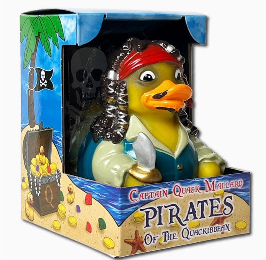 Captain Quack Mallard, Pirate of the Quackibeean Collectible Rubber Duck