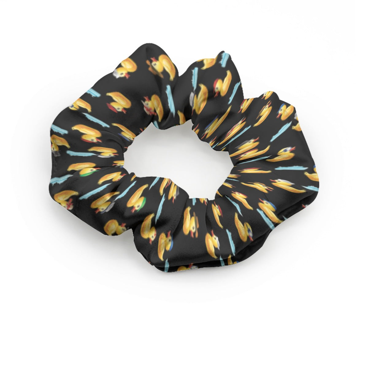 Just Ducky Black Scrunchie