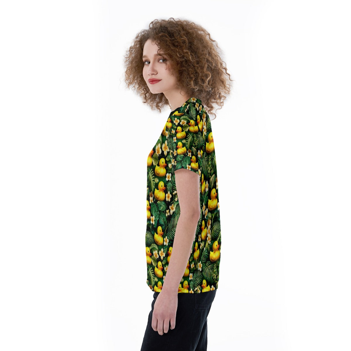Tropical Forest V-Neck Tee