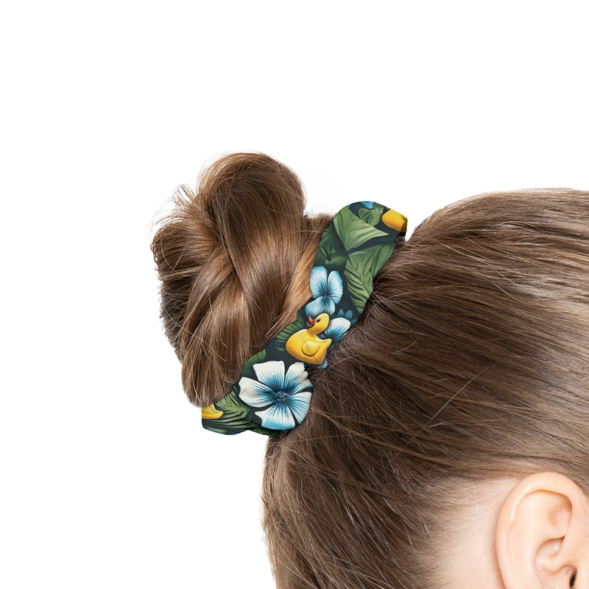 Ducky Royal Blue Hawaiian Scrunchie