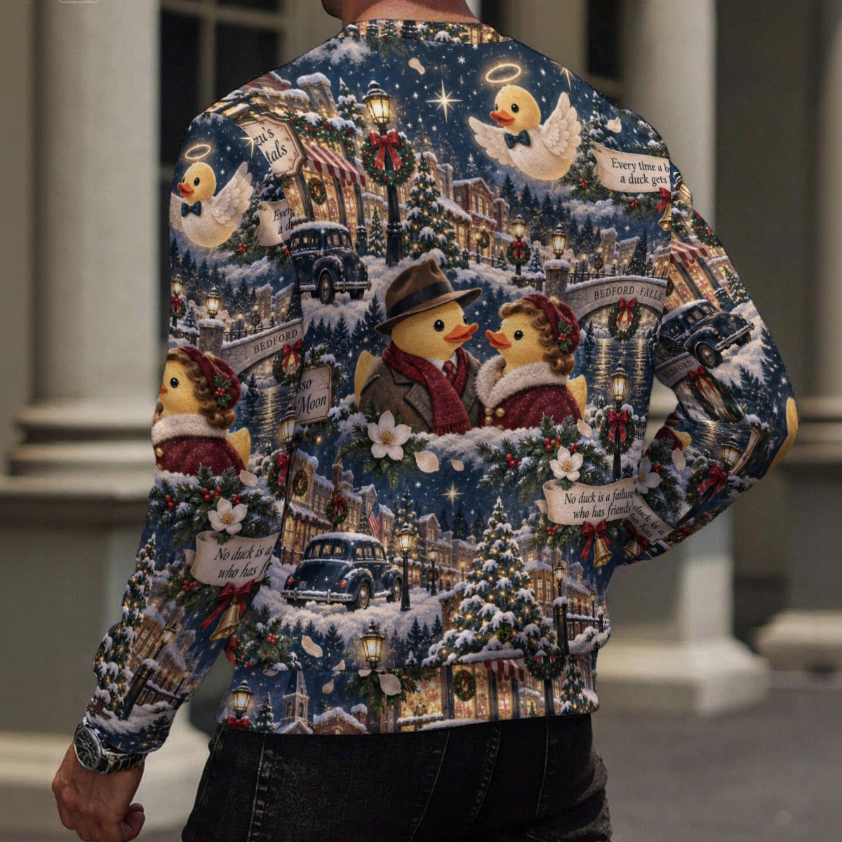It’s a Duckyful Life Men's Heavy Fleece Sweatshirt