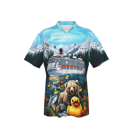 Alaskan Duck Adventure Men's Hawaiian Shirt With Pocket