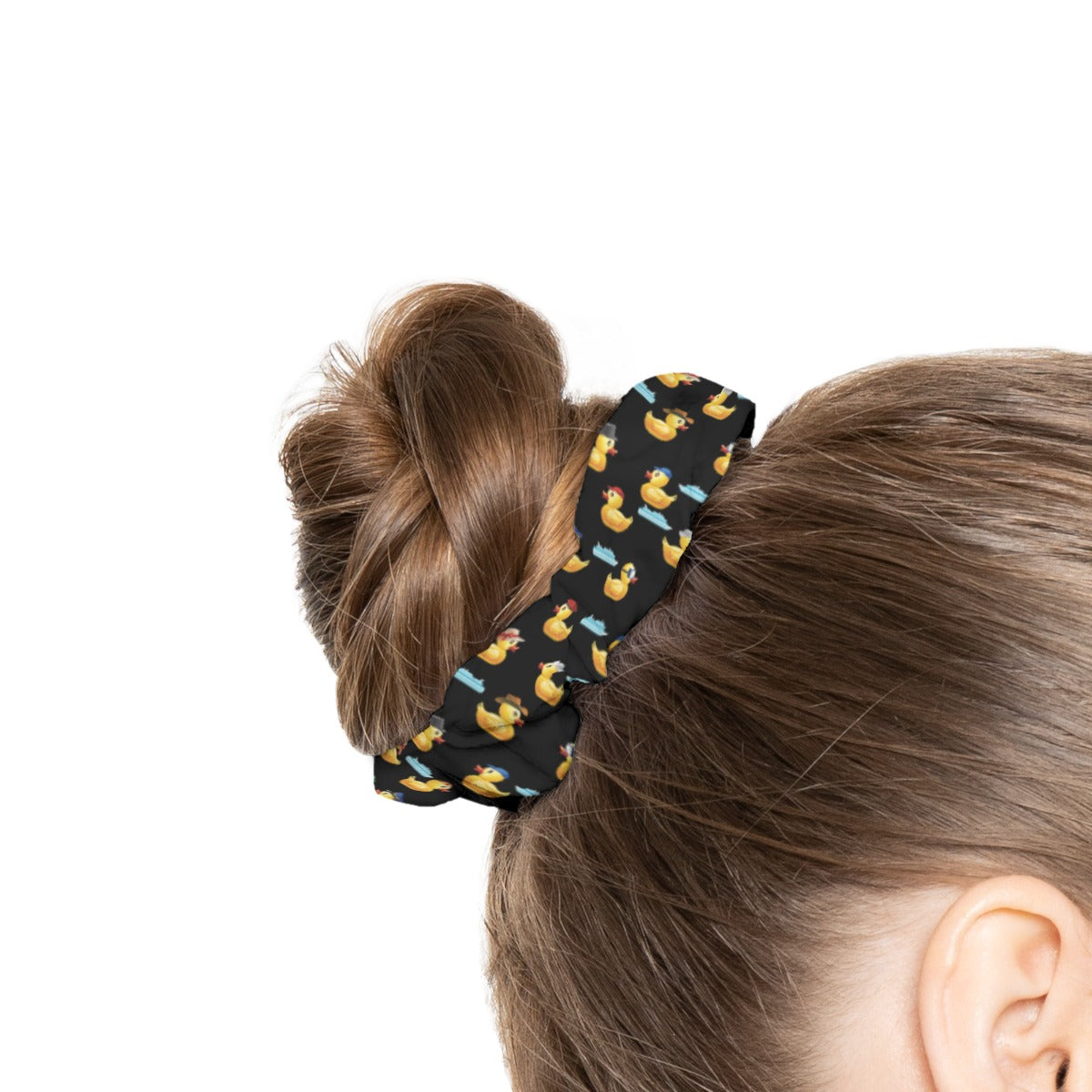 Just Ducky Black Scrunchie