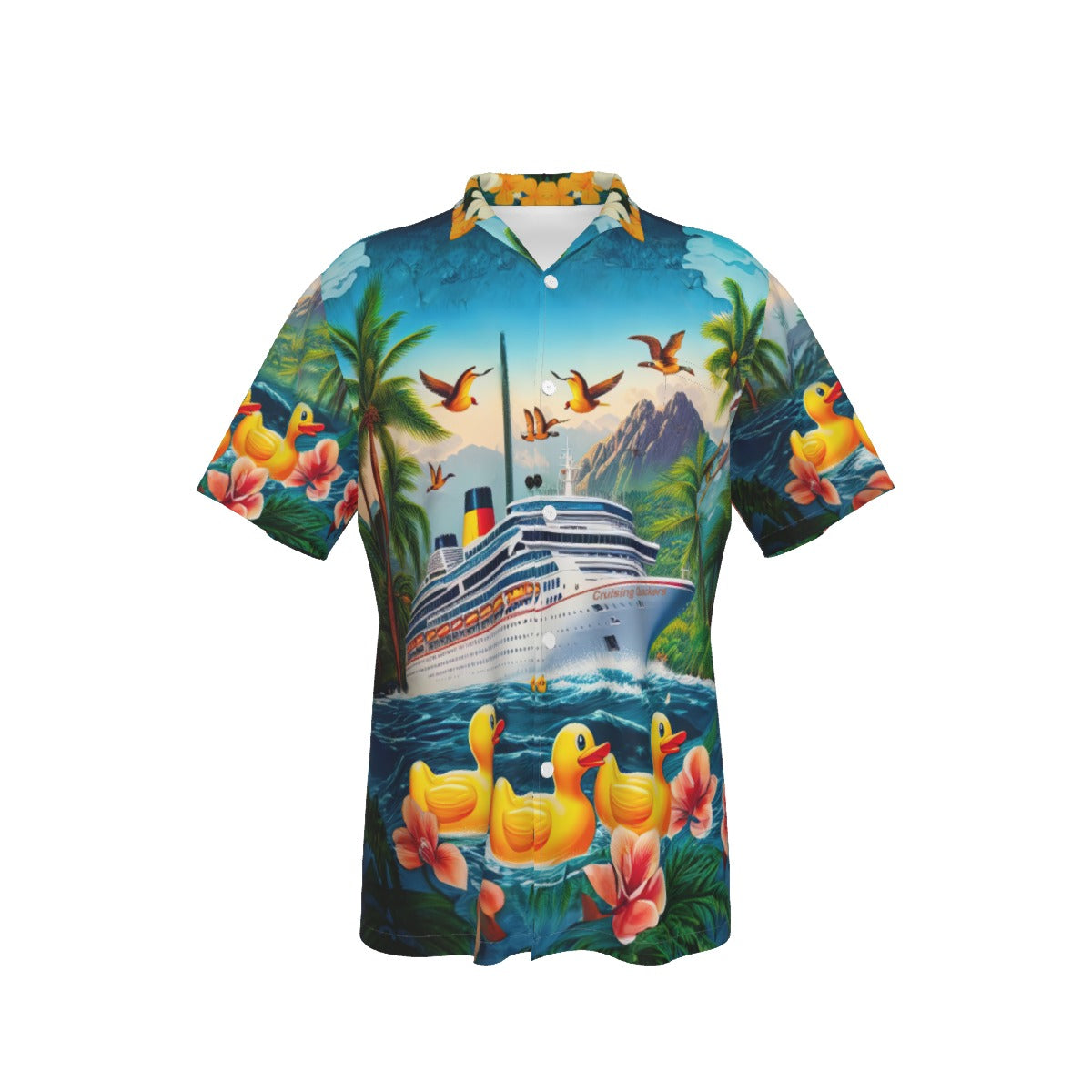 Voyager's Duck Parade Hawaiian Shirt With Pocket