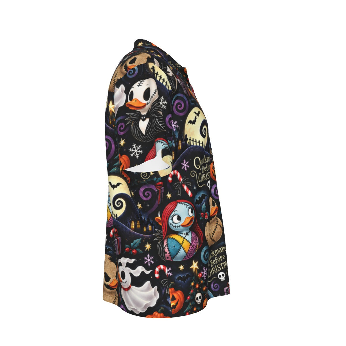 Quackmare Before Christmas Men’s Hawaiian Shirt with Pocket