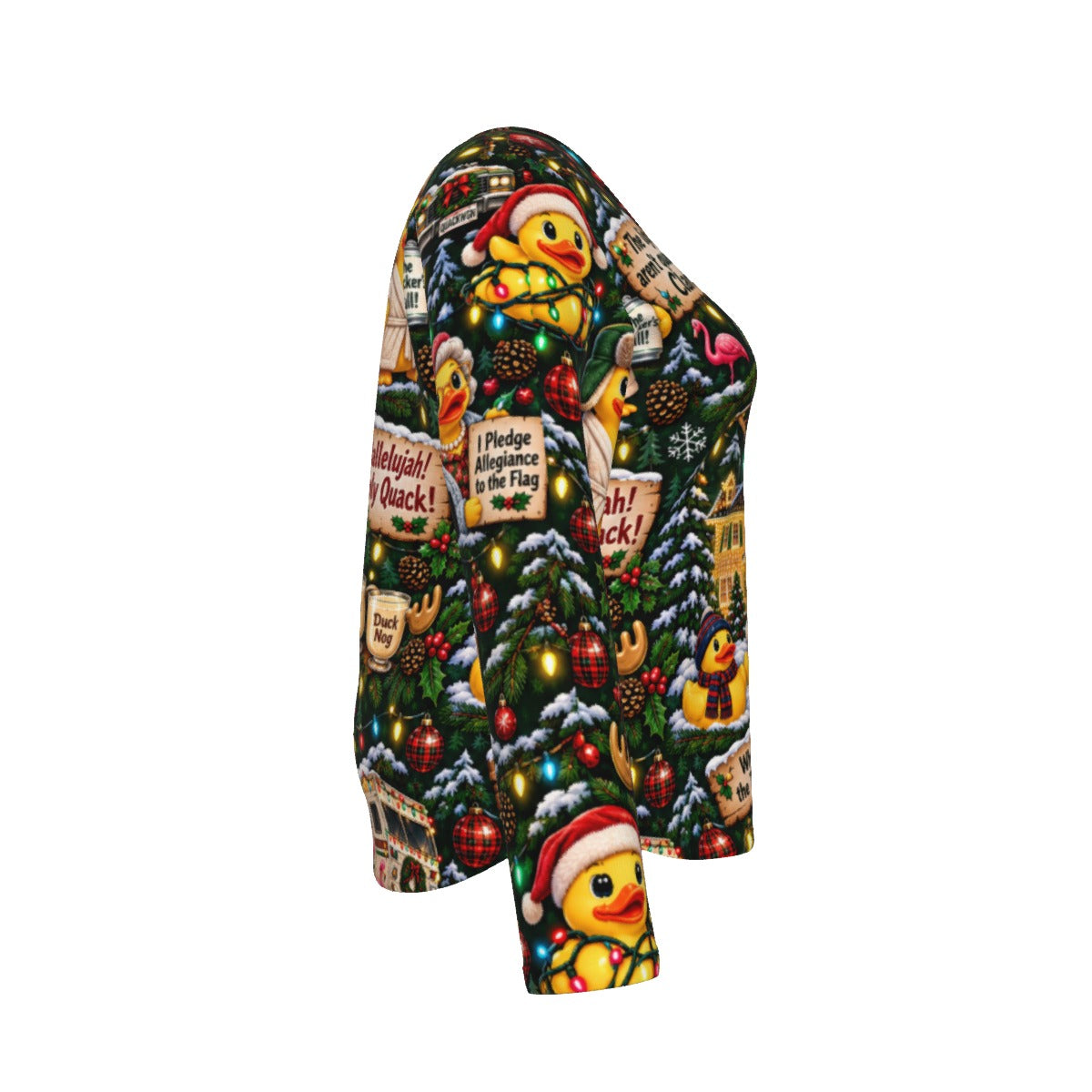 Quackmas Vacation Women’s V-Neck Long-Sleeved T-Shirt