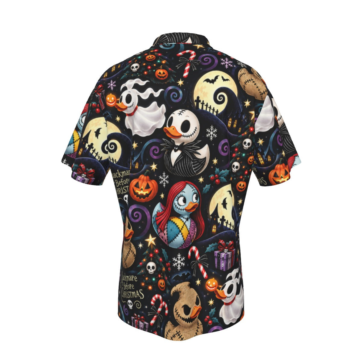 Quackmare Before Christmas Men’s Hawaiian Shirt with Pocket