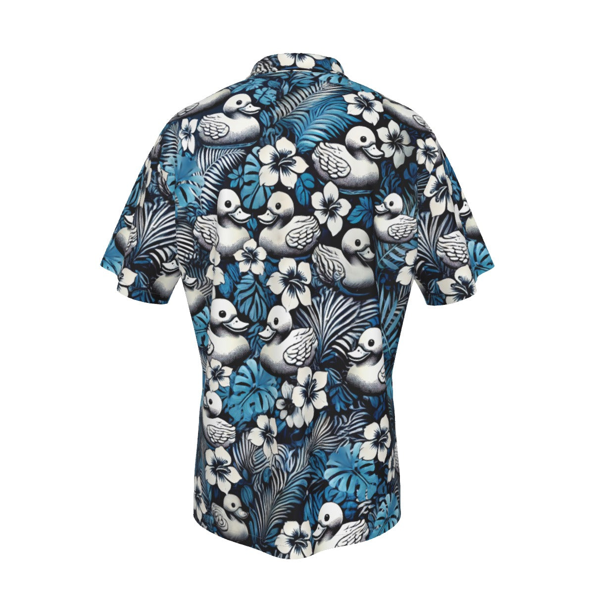 Ocean Breeze Rubber Duck Men's Hawaiian Shirt With Pocket