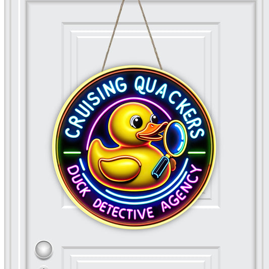 Cruising Quackers Duck Detective Agency Cabin Door Sign