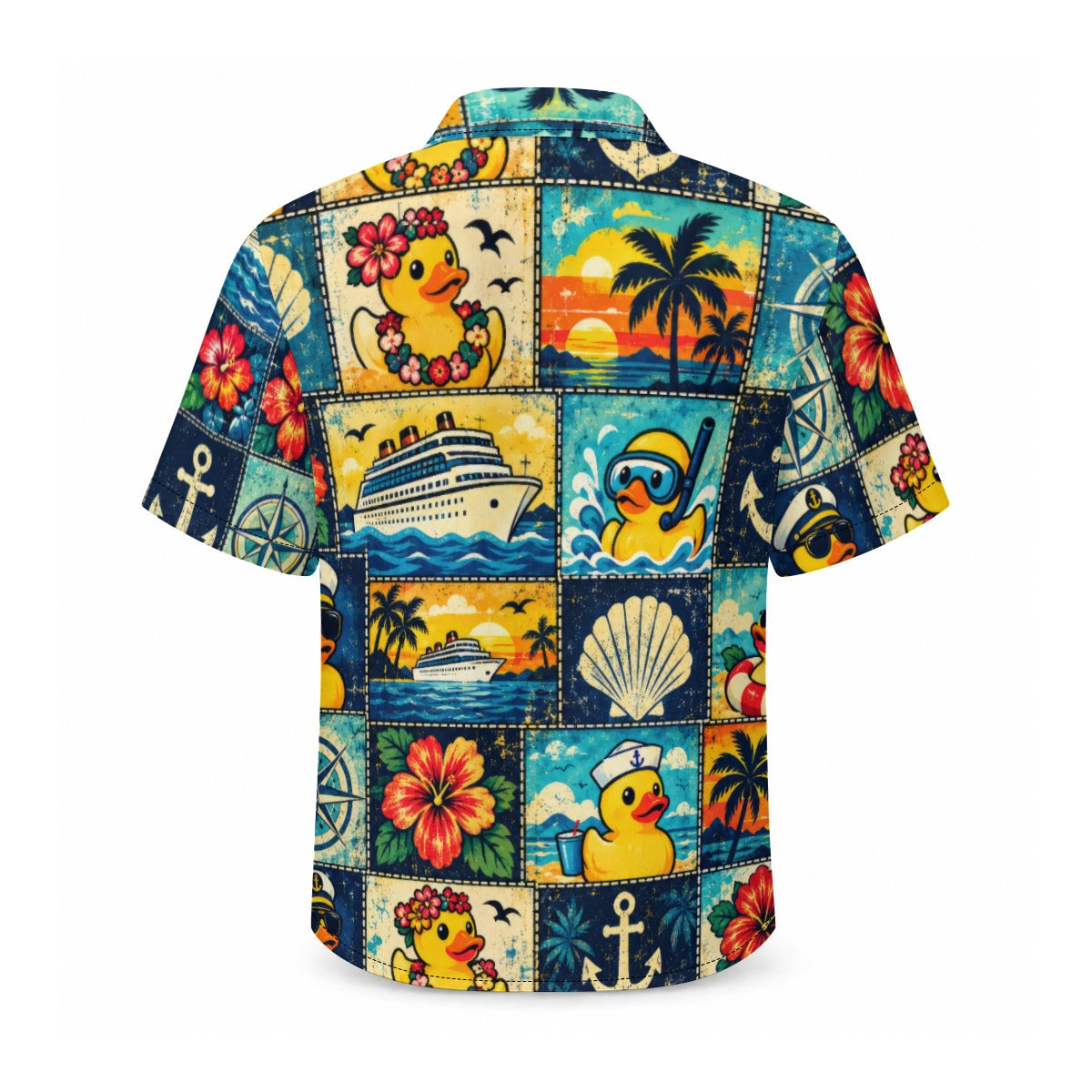 Share the Ducky Joy Men’s Hawaiian Shirt with Pocket