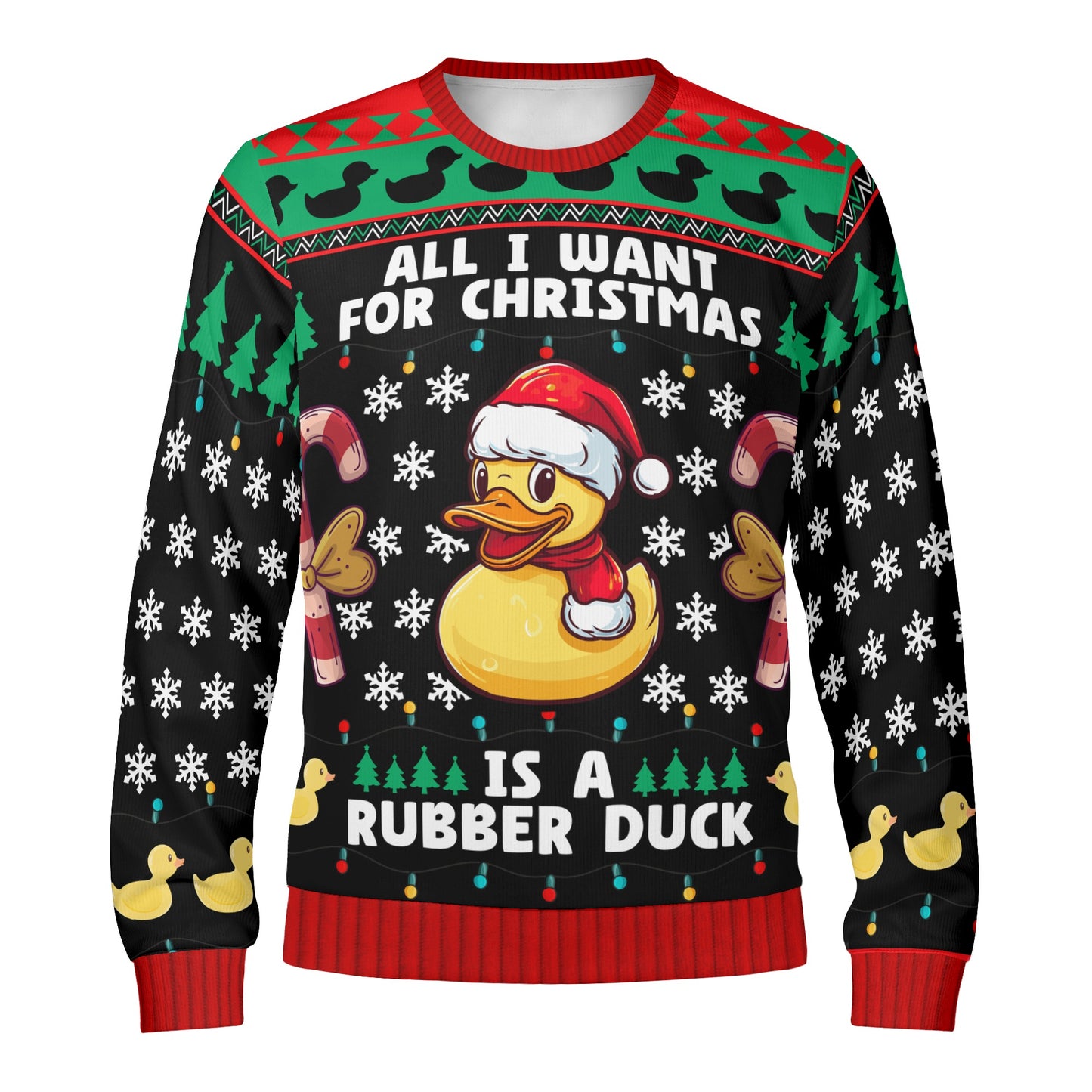 All I want for Christmas is a Rubber Duck Christmas Sweater - Unisex