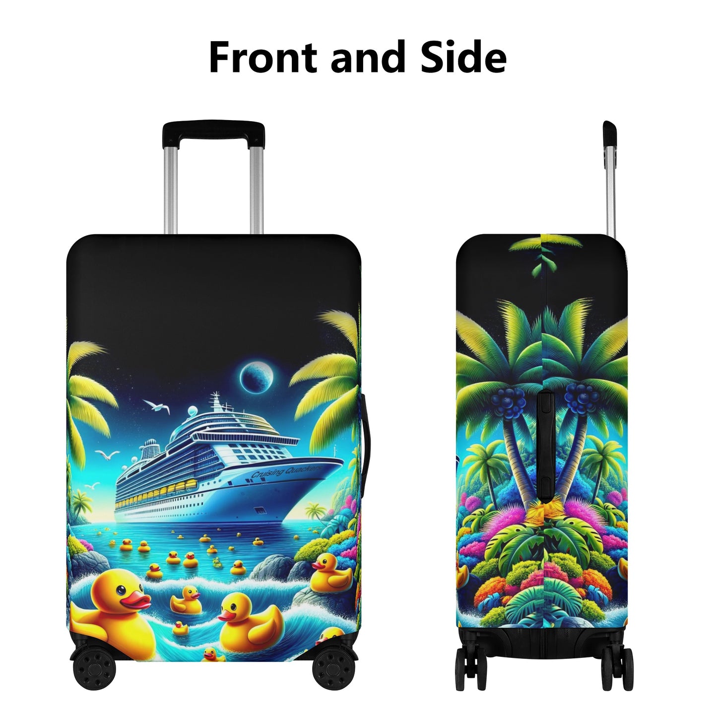 Midnight Marina Duck Hideaway Luggage Cover