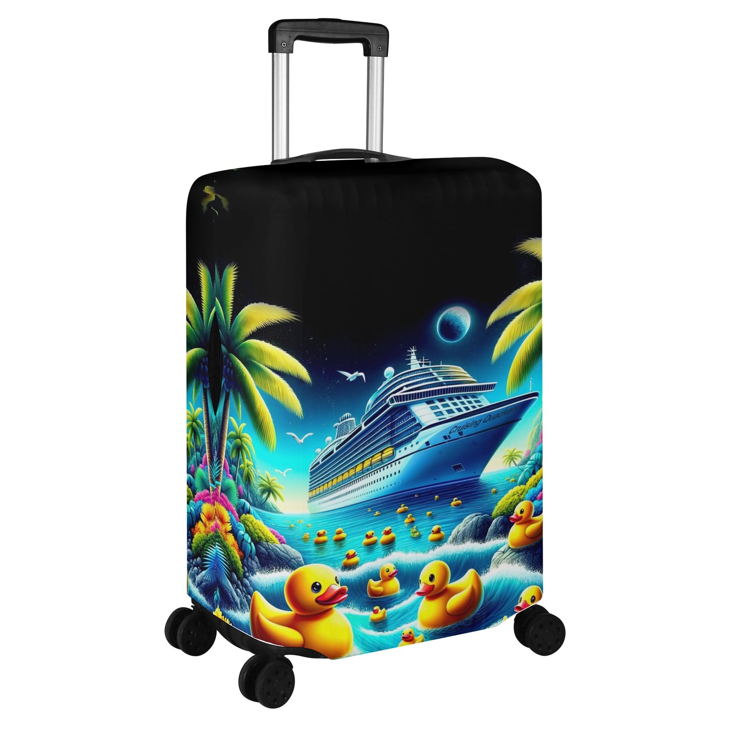 Midnight Marina Duck Hideaway Luggage Cover
