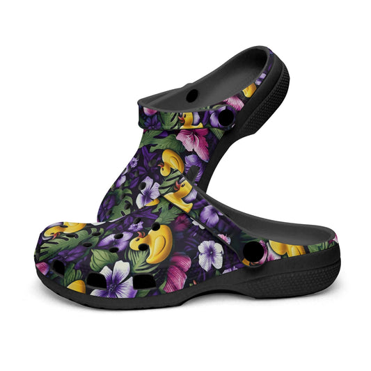 Ducky Royal Purple Hawaiian Clogs