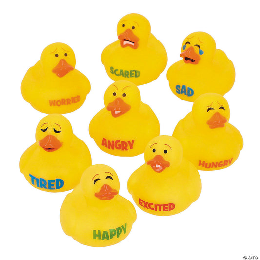 Emotion Names & Expression Rubber Ducks Set - 24