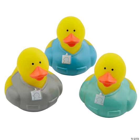 Teal, Gray and Blue Medical Scrubs Rubber Ducks - by the dozen