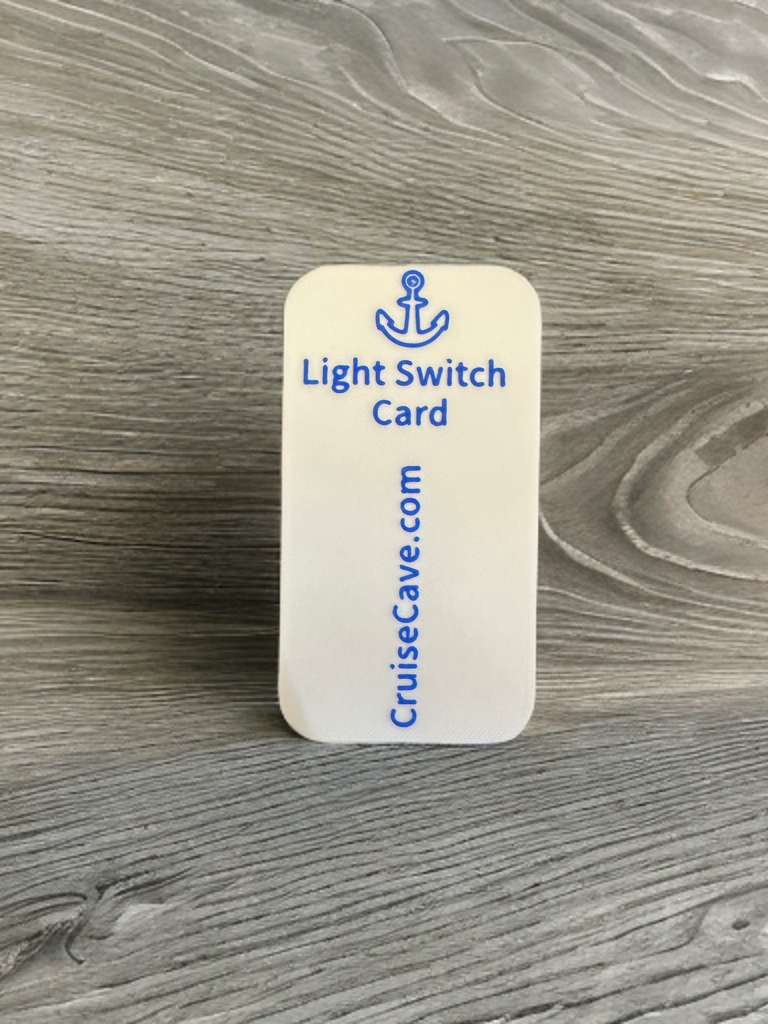 3D printed cruise cabin light switch card