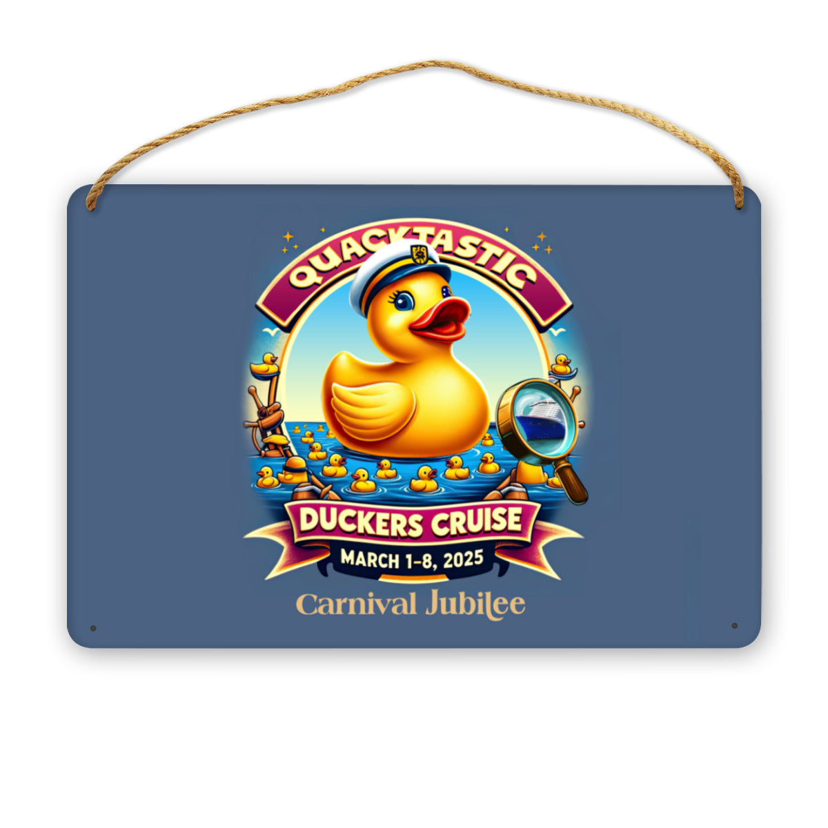 Quacktastic Duckers Cruise Wooden Door Sign