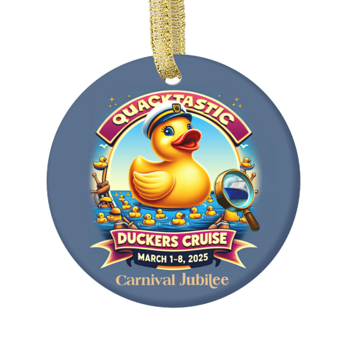 Quacktastic Duckers Cruise Ceramic Ornament