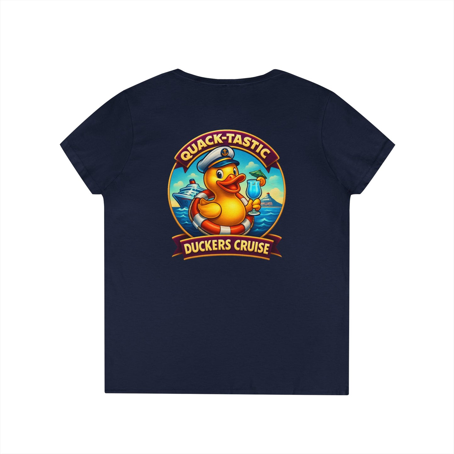 Quacktastic Duckers Cruise Women's V-Neck Tee