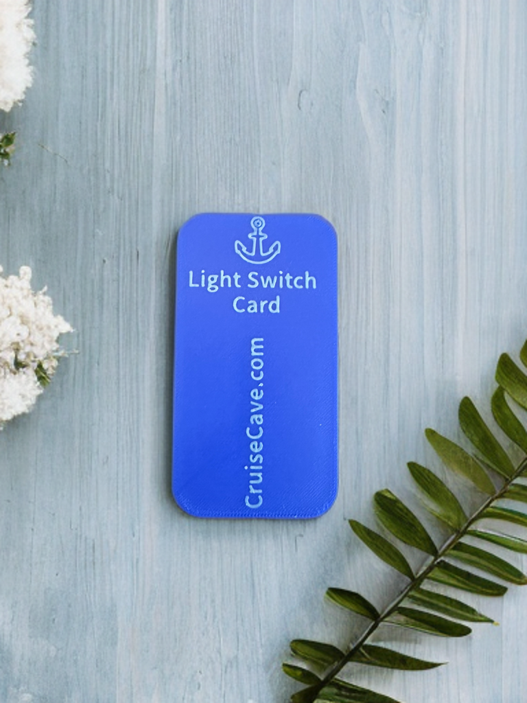 3D printed cruise cabin light switch card